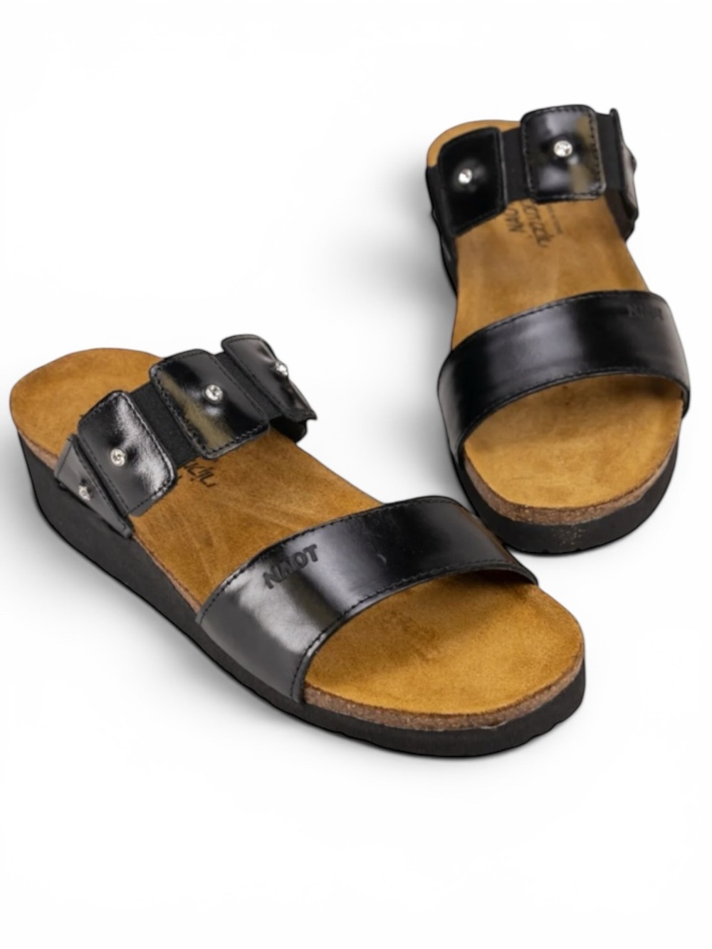 NAOT Ashley Sandals | Black Madras Leather Size 8